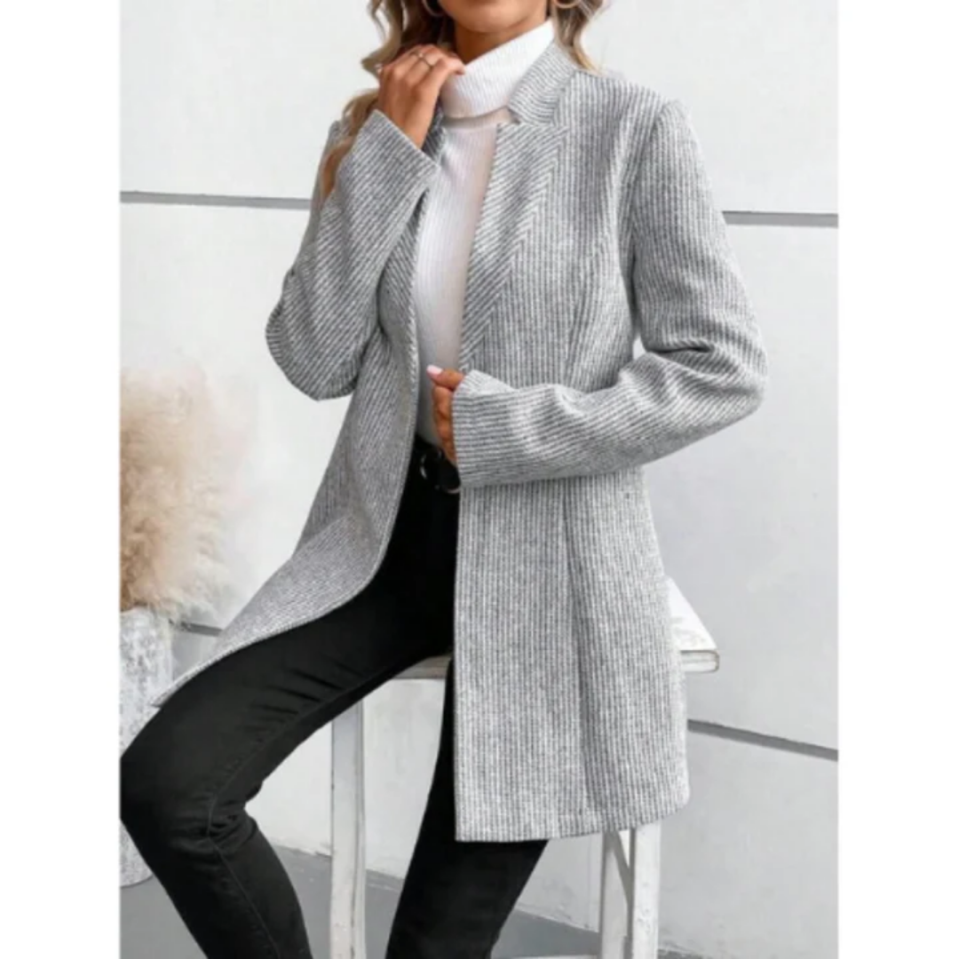 Chelsea Manteau Gris Elegant Pour Femme Hiver