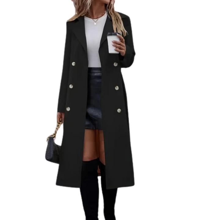 Angel | Manteau Long Stylé Pour Femme | Noir