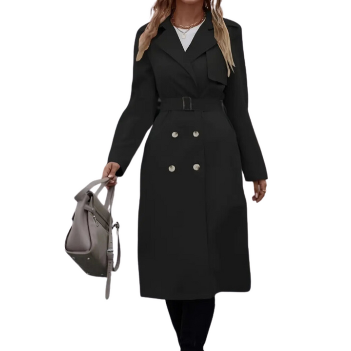 Angel | Manteau Long Stylé Pour Femme | Noir