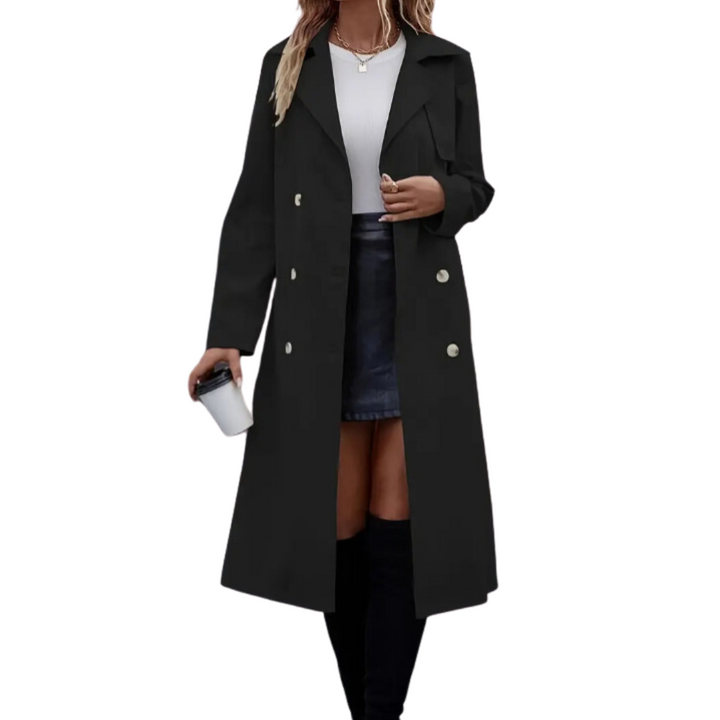 Angel | Manteau Long Stylé Pour Femme | Noir