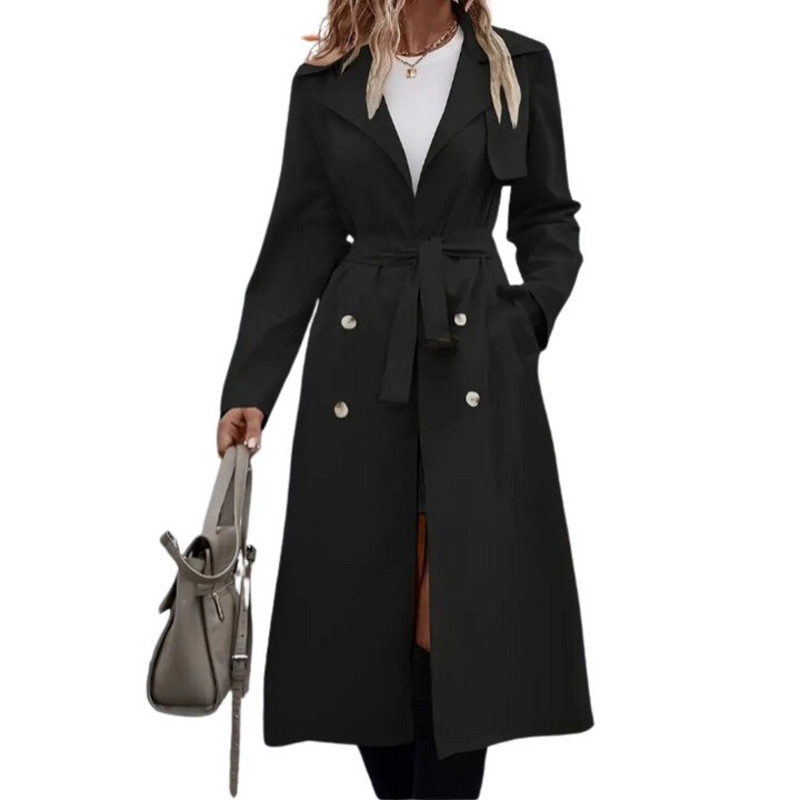 Angel | Manteau Long Stylé Pour Femme | Noir