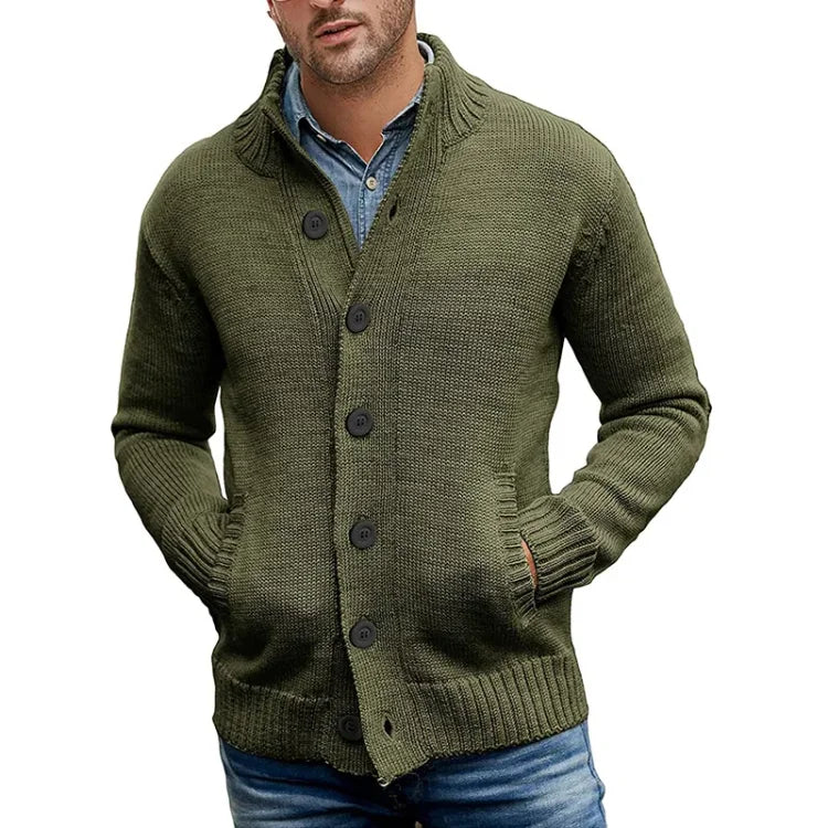 Finn - Cardigan classique en maille côtelée à col châle