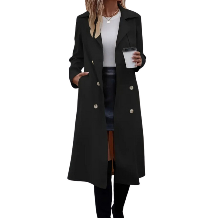 Angel | Manteau Long Stylé Pour Femme | Noir