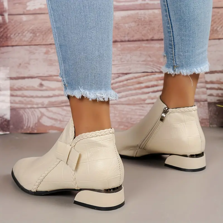 Chie | Bottes à Talon Bas Pour Femmes | Élégant
