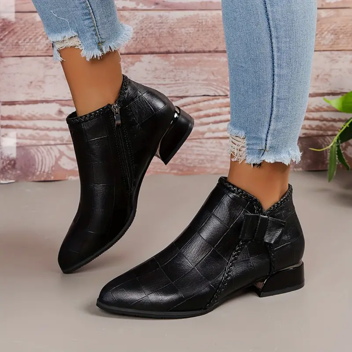 Chie | Bottes à Talon Bas Pour Femmes | Élégant