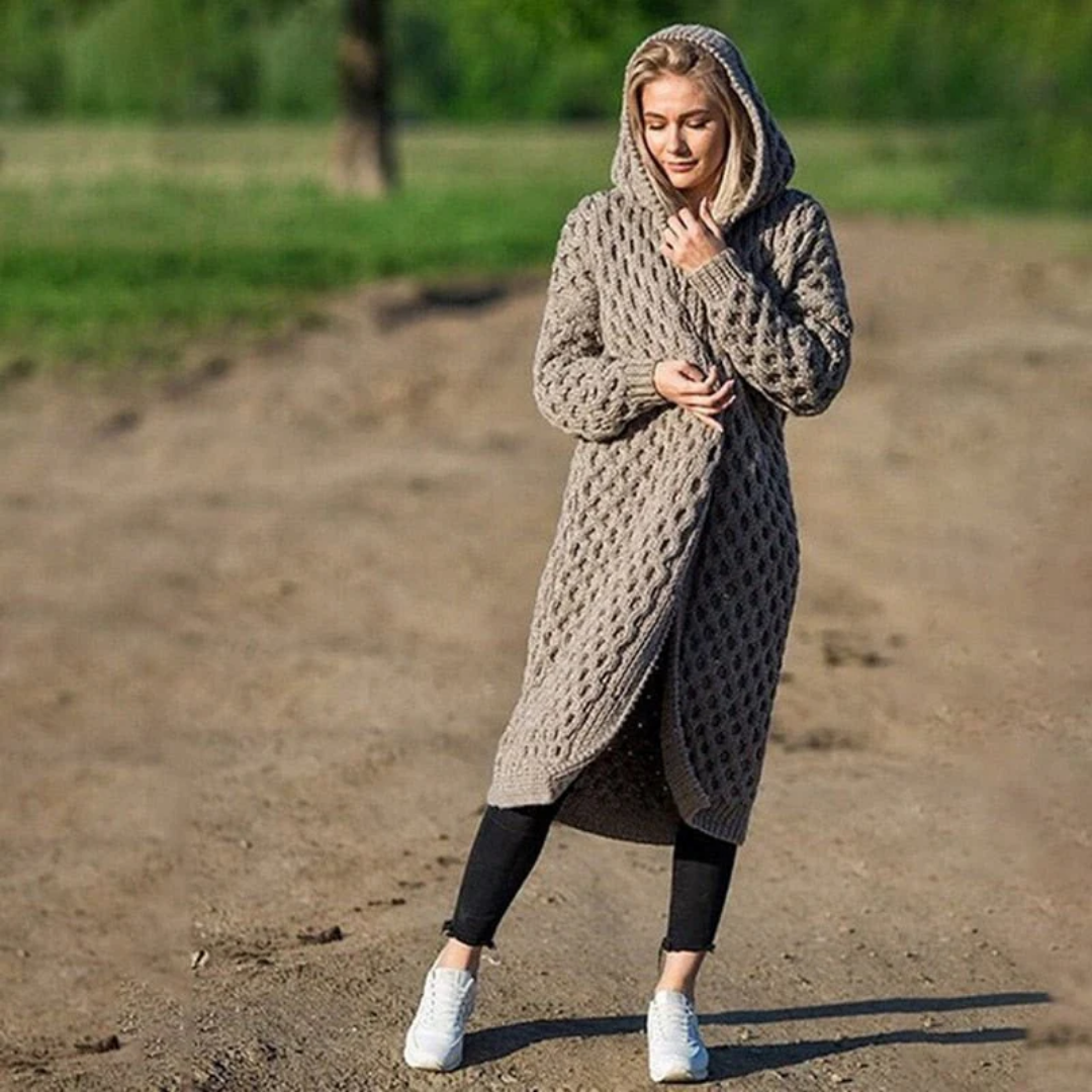 Bash | Cardigan à Capuche en Tricot Pour Femmes | Long