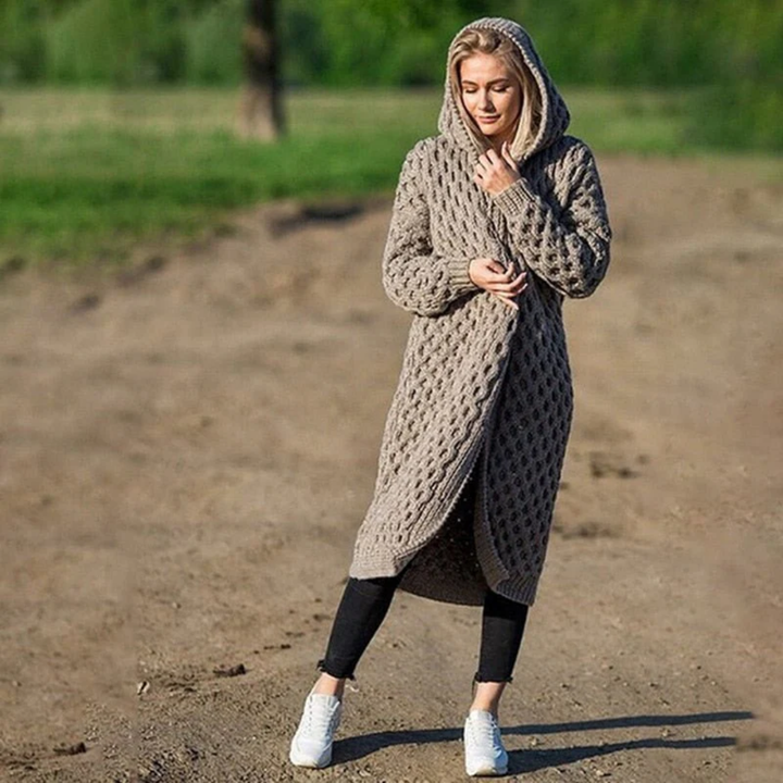 Bash | Cardigan à Capuche en Tricot Pour Femmes | Long