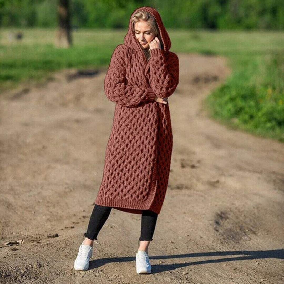 Bash | Cardigan à Capuche en Tricot Pour Femmes | Long