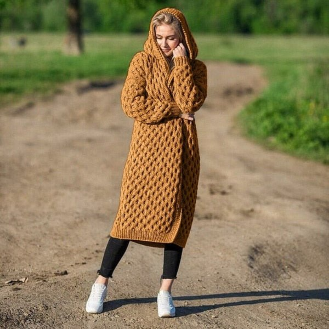 Bash | Cardigan à Capuche en Tricot Pour Femmes | Long